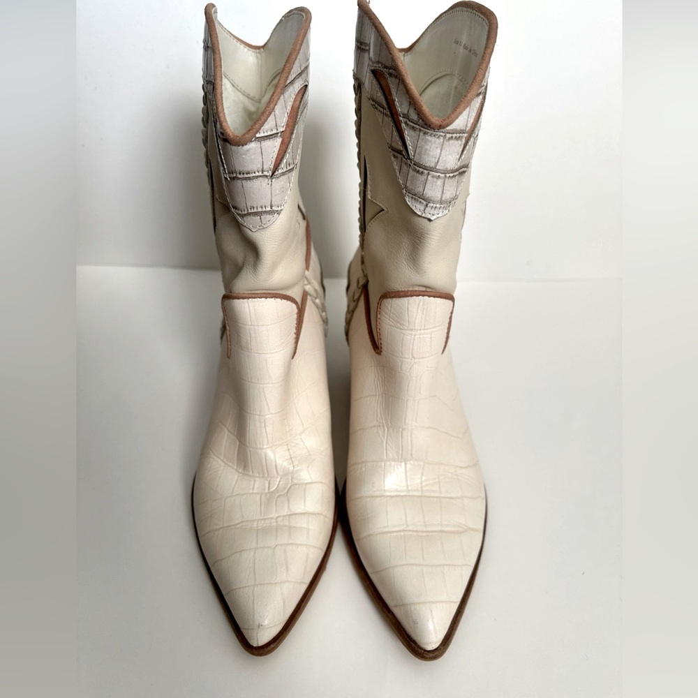 Women's Dolce Vita white Western cowboy Boots - Picture 5 of 6